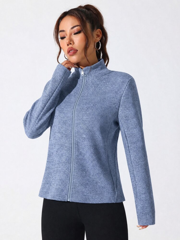 Dewbera Dewbera Casual Comfortable Front Zipper Sports Jacket - Blue - View 5
