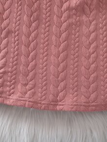 SHEIN Playful Pals 女童公主仙女長袖休閒學院風粉色仿皮洋裝，適合嬰兒洗禮、生日、秋季、萬聖節、聖誕節、周歲生日 - 彩色 - 查看 6
