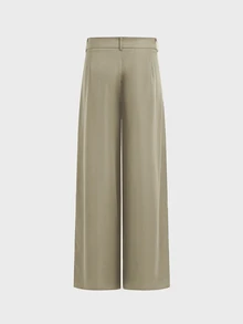AXEPEAK Men's Casual Versatile Solid Color Straight Leg Pants - Khaki - View 2