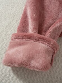 幼童女款衛衣長褲套裝 粉色與白色 灰粉色雲朵貼花 長袖圓領 假日秋季 羅紋 親子套裝 休閒 - 粉色 - 查看 7