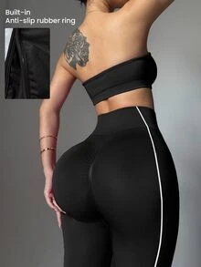 Dewbera Dewbera Sleeveless Micro Crop Strapless Two Pieces Legging Set For Active Lifestyle Workout Gym Yoga Sport,Black And White,Summer,Sexy,Gym - Black - View 3