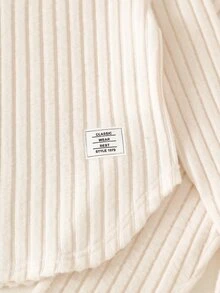 SHEIN Elladie kids 1組隨機款 2件組少女休閒字母貼布長袖上衣與內搭褲套裝，秋季毛衣洋裝，適用聖誕節/萬聖節/生日 - 彩色 - 查看 9