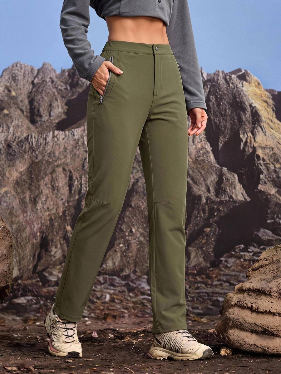 In My Nature Women's Casual Outdoor Long Pants With Zipper Pockets