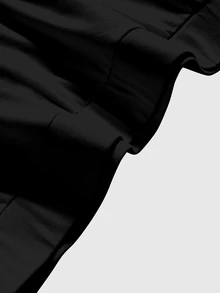 ROMWE Gothic Dark Forest Moth Sun Demon Pentagram Elastic Plus Size Leggings - Black - View 4