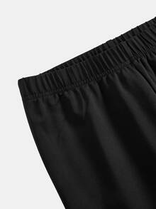 Girlism 兒童青少年女孩連帽衫與運動衫套裝，秋冬圓領運動衫搭配黑色喇叭褲，返校穿搭，長袖，秋季套裝 - 卡其色 - 查看 6