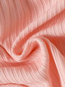 SHEIN 2pcs Baby Girls Tutu Dress Sweet Elegant Peach Coral Ribbed Bow Ruffle Floral Lace Long Sleeve Round Neck Regular Birthday Party Fall Holiday Headband - Pink - View 6