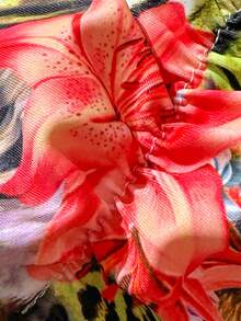 Elavelle 春假女士随机印花露背金属装饰性感比基尼泳装套装，夏季沙滩装 - 彩色 - 查看 8