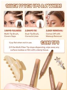 SHEGLAM HAIR قلم 2 في 1 لتغطية جذور الشعر - أسود فاحم، قلم لتغطية خط الشعر، يُستخدم ككحل للعين، لملء الحواجب، لرسم الرموش السفلية، متعدد الاستخدامات، مقاوم للماء والعرق والزيوت، لون غني يدوم 24 ساعة، تغطية سريعة لجذور الشعر تدوم طويلاً ماكياج عطلة الإكسسوارات لون القرنفل مشط خريف - Ebony - مشاهدة 9