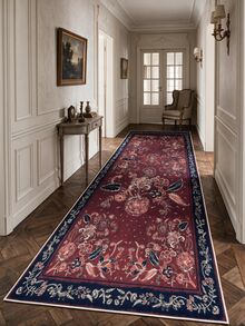 Digitally Printed Non-Slip Washable Runner And Area Rug Suitable For Living Room, Outdoor, Bedroom, Kitchen Carpet, Modern Design | Modern, Scandinavian, Bohemian And Classic Styles | 100% Polyester - Red - View 11