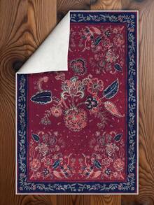 Digitally Printed Non-Slip Washable Runner And Area Rug Suitable For Living Room, Outdoor, Bedroom, Kitchen Carpet, Modern Design | Modern, Scandinavian, Bohemian And Classic Styles | 100% Polyester - Red - View 5