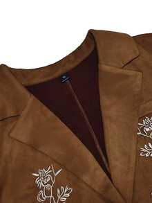 Linhara CURVE Plus Size Coats - Coffee Brown - View 7