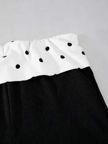 SHEIN Tween Girl Slim Fit Casual Daily Flare Leg Pants , Halloween Autumn Fall - Multicolor - View 8