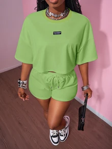 Slaydiva New Summer Casual Streetwear Cowboy Sports Street Style Retro College 2 Lime Green Label Decor Formal Vacation - Green - View 7