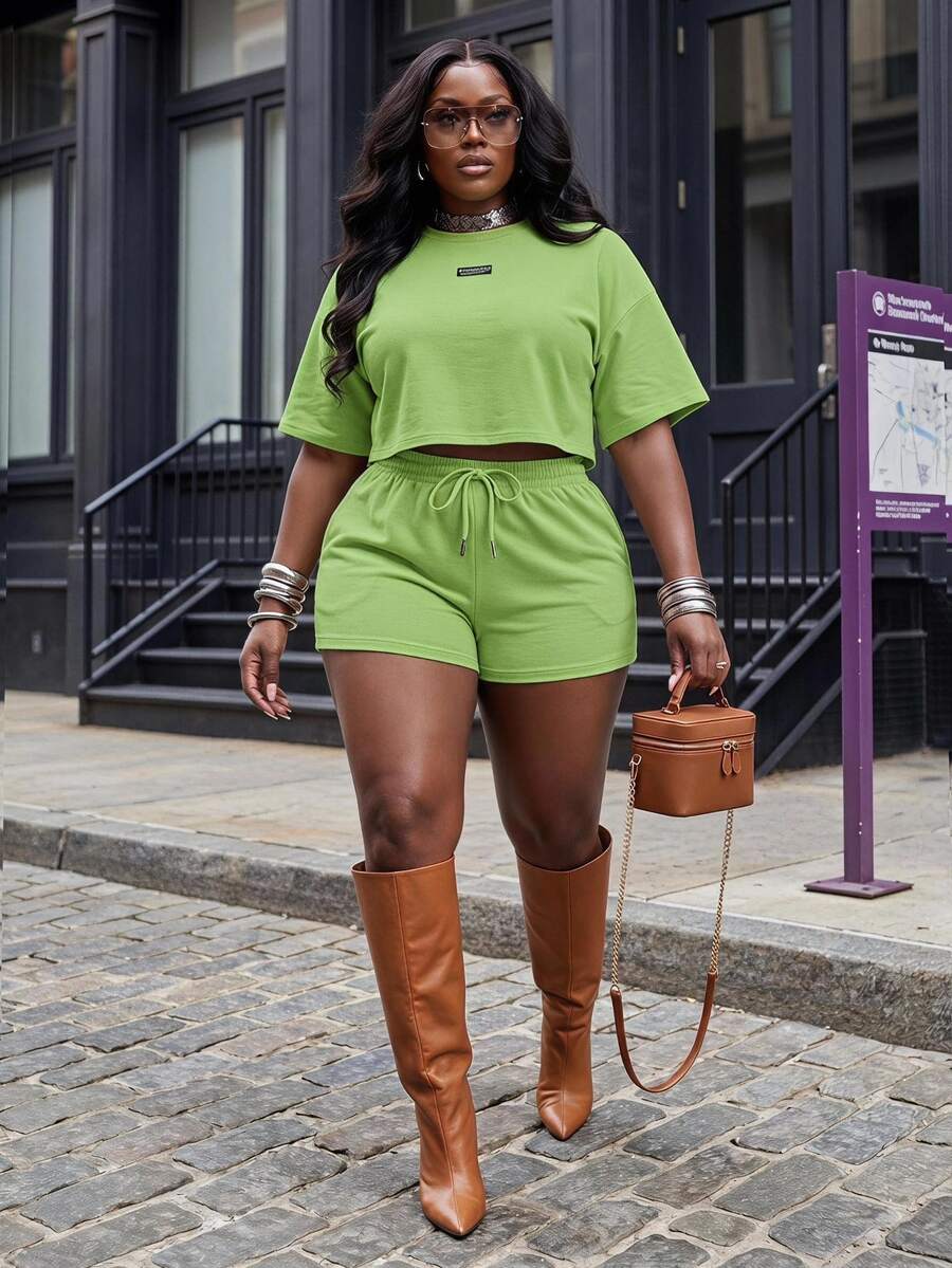 Slaydiva New Summer Casual Streetwear Cowboy Sports Street Style Retro College 2 Lime Green Label Decor Formal Vacation - Green - View 1