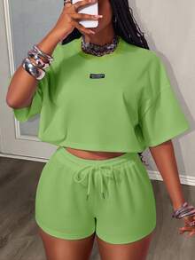 Slaydiva New Summer Casual Streetwear Cowboy Sports Street Style Retro College 2 Lime Green Label Decor Formal Vacation - Green - View 10