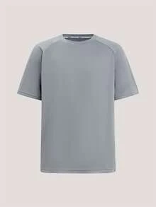 Driftmere 3pcs/Set Men's Active Short Sleeve T-Shirts, Round Neck Mesh Knit Tops For Outdoor Sports, Running, Fitness, Summer Black - Black - View 3