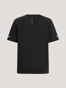 Driftmere 3pcs/Set Men's Active Short Sleeve T-Shirts, Round Neck Mesh Knit Tops For Outdoor Sports, Running, Fitness, Summer Black - Black - View 8