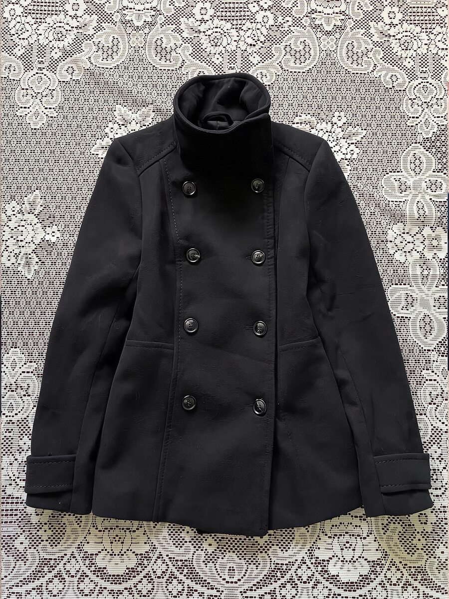 Attitoon Women's Solid Color Fashion Versatile Daily Casual Trench Coat Jacket - Black - View 1