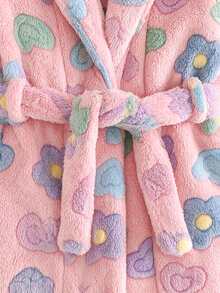 Cozy Pixies 女嬰休閒日常舒適毛絨長袖居家服晨間穿著 - 粉色 - 查看 6