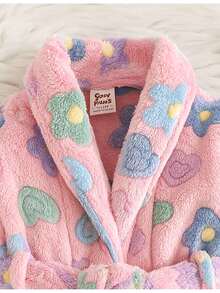 Cozy Pixies 女嬰休閒日常舒適毛絨長袖居家服晨間穿著 - 粉色 - 查看 4