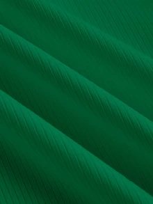 Slaydiva Plus Size Women Solid Color Ruched Fitted Versatile Daily Casual Anti Social Short Sleeve T-Shirt Formal Vacation Emerald Green Summer - Green - View 4