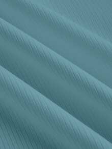 Slaydiva Plus Size Women's Solid Color Ruched Fitted Casual Baggy Sexy Short Sleeve T-Shirt Date Night Dusty Blue Summer Formal Vacation Birthday - Mint Green - View 4