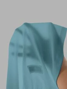 Slaydiva Plus Size Women's Solid Color Ruched Fitted Casual Baggy Sexy Short Sleeve T-Shirt Date Night Dusty Blue Summer Formal Vacation Birthday - Mint Green - View 7