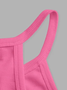 Slaydiva Top de tirantes para mujer 2026 Primavera/Verano, nuevo, casual, básico, versátil, blanco liso acanalado, cuello redondo, espalda nadadora, hombros descubiertos. Adecuado para citas, Día de San Valentín, temporada de bodas, fiestas, clubes sexys, deportes, yoga, vacaciones, playa, estilo bohemio, playas de arena, regreso a la escuela, salidas diarias, fiestas, té de la tarde, atuendos para brunch, atuendos para el aeropuerto-D - Rosa Fucsia - Ver 4