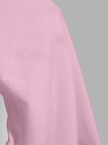 Slaydiva Plus Size Women Solid Color V-Neck Sleeveless Casual Tank Top, Suitable For Summer - Pink - View 3