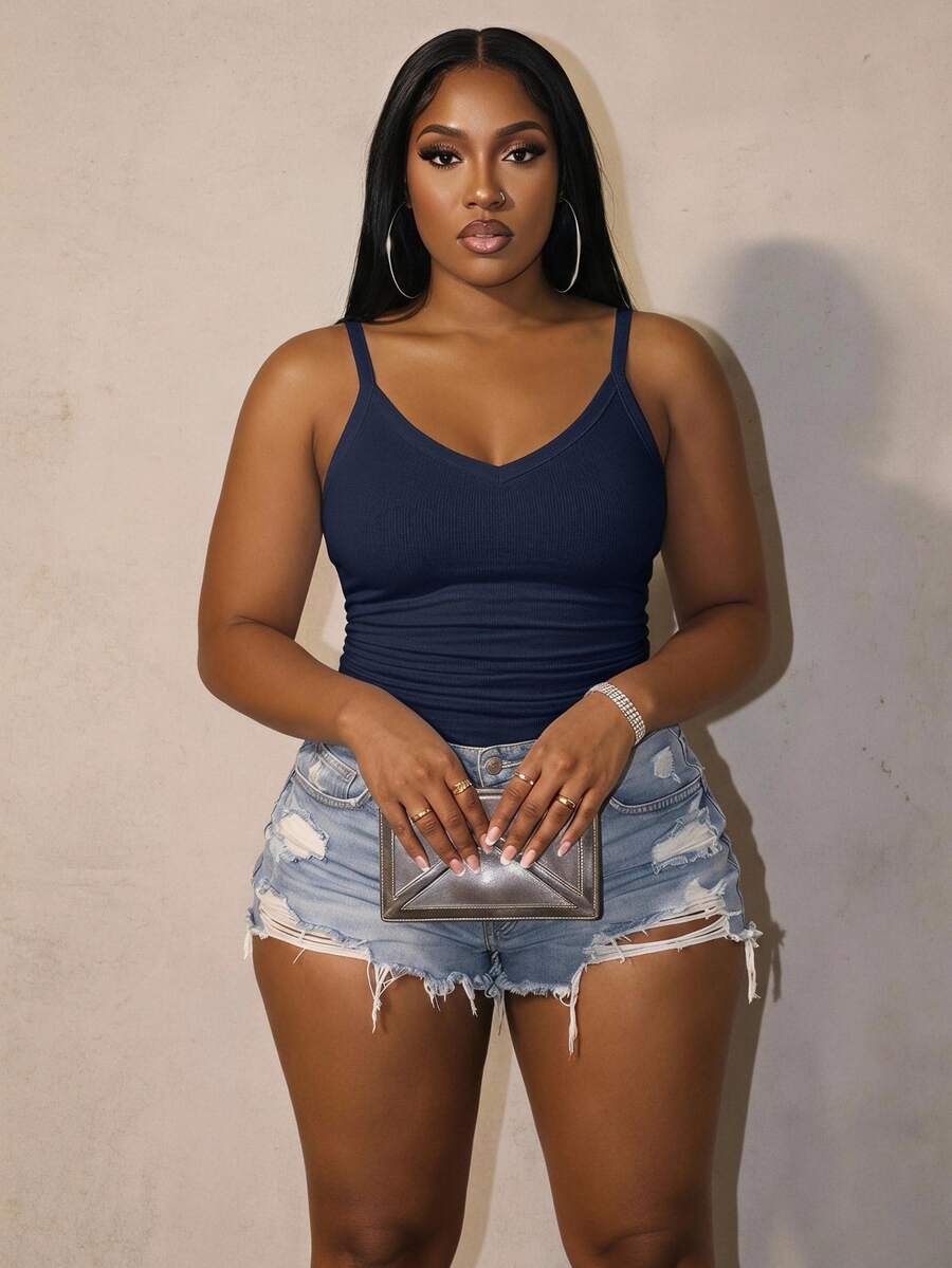 Slaydiva 2026 Spring/Summer New Arrival Sports Sexy Baggy Traditional Casual Yoga Bussines Vacation Beach Formal Holiday Office Boho Smart Style Navy Blue - Navy Blue - View 1