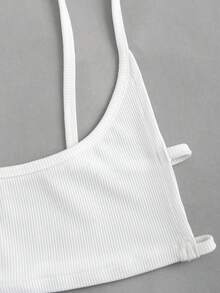 Sweetra Women's Summer Solid Color Simple Daily Wear Camisole - White - View 4