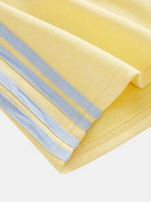 Kids Tween Girls Yellow Cotton Blend Pocket Elastic Waist Drawstring Loose Jogger Sweatpants Comfy Cozy Late Fall Pants - Yellow - View 6