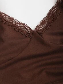 Sweetra Y2K Sexy Sling Lace Trim Pleated Ruched Clothes Set - Multicolor - View 4