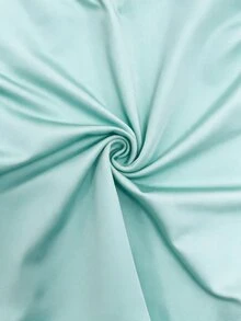 SHEIN Glamour 極簡優雅性感辣妹薄荷綠深V領女款T恤，抽褶綁帶收腰上衣，適合早午餐、秋冬派對休閒Y2K穿搭 - 水鴨藍 - 查看 8