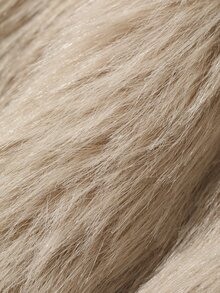 Livesso Elegant Autumn/Winter New Thickened Short Jacket Brown Faux Fur Coat - Apricot - View 4