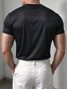 Gym Rark 男士蜘蛛圖案圓領套頭運動T恤，健身房適用 - 黑色 - 查看 2