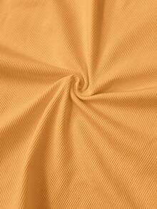 Slaydiva Camiseta de tirantes básica blanca de cuello redondo y hombros descubiertos para tallas grandes - Amarillo - Ver 7