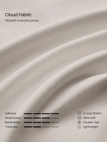 GLOWMODE Cloudknit Soft Motion 超柔軟彈性不對稱肩長袖上衣，抽褶腰部設計附拇指孔，適合芭蕾、皮拉提斯、日常休閒穿著 - 淺灰色 - 查看 5