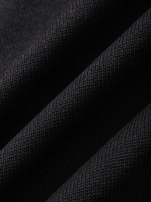 Dazy Plus Fun Commute Colorblock Patchwork Polo Collar Casual Short Sleeve Plus Size Women Spring Summer Knit Top - Black - View 7