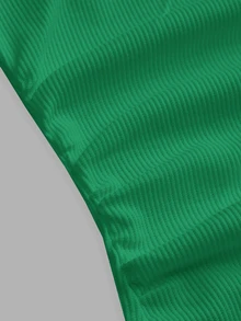 Slaydiva Camiseta de tirantes para mujer de primavera/verano, casual, versátil, de color verde esmeralda liso, con cuello redondo, espalda de corredor, hombros descubiertos, para el Día de San Valentín, formal y vacaciones - Verde - Ver 5
