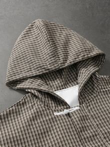 PAVTROS Men's Plaid Casual Versatile Daily Wear Hooded Jacket - Multicolor - View 4