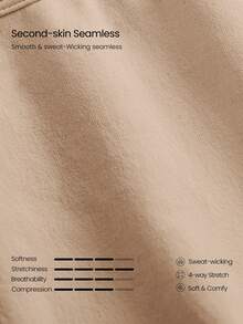 GLOWMODE Seamless Cross The Line Sports Bra With Double Cross-Back Design & Removable Cups Low Impact Yoga Pilates Studio Active Wear - Khaki - View 5