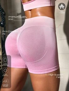 Solea Cove Women's Minimalist Gradient Color Sports Shorts For Fitness - Multicolor - View 8