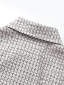 Colvenic Men's Plaid Casual Versatile Daily Wear Shirt, Formal - Black - View 6
