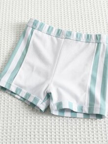 SHEIN 3件套男女宝宝休闲夏季度假椰树印花长袖短裤套装，含配套遮阳帽，适合春夏季穿着，居家、外出、旅行、海滩、泳池、派对等场合。 - 彩色 - 查看 7