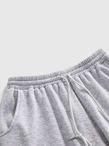 ROMWE Y2K Subculture Street Tiger Pattern New Chinese Style Print Loose Fit Women's Sweatpants - Light Grey - View 6