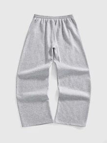 ROMWE Y2K Subculture Street Tiger Pattern New Chinese Style Print Loose Fit Women's Sweatpants - Light Grey - View 4