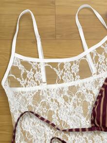 Elavelle 3pcs/Set Random Print Halter Bikini Set For Women, Spring/Summer - Multicolor - View 5