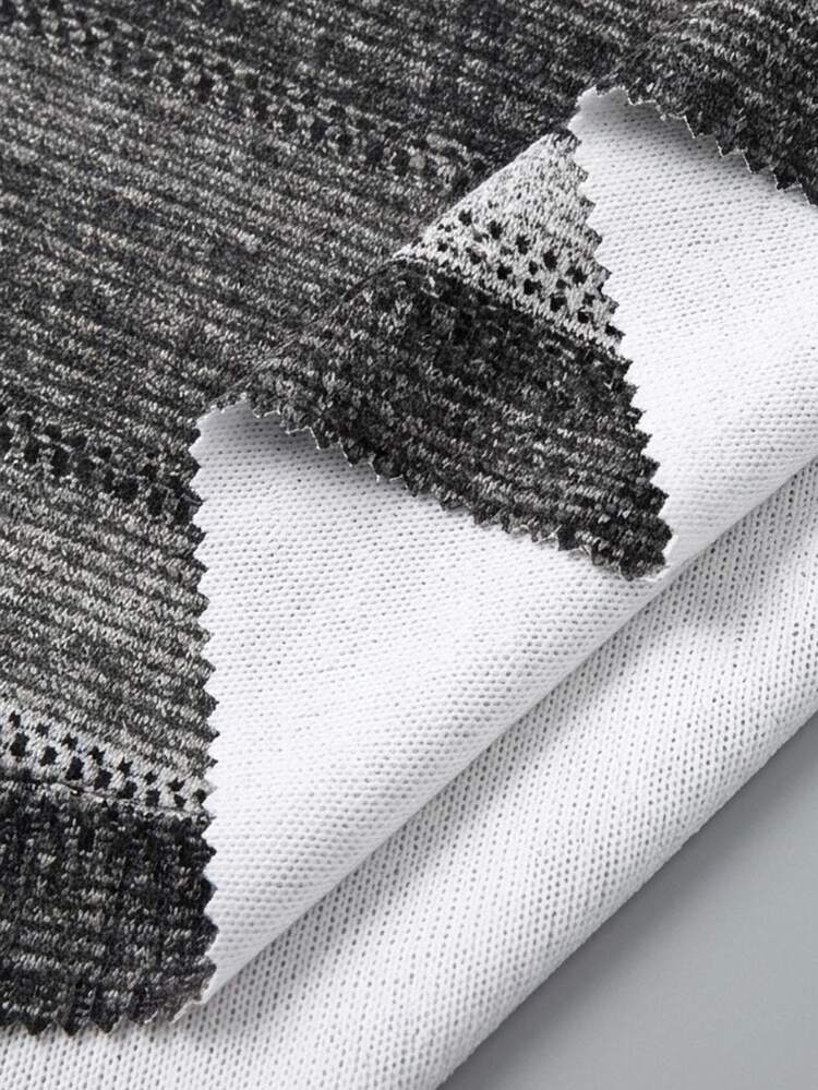 EMERY ROSE Women's Casual Cold Shoulder Sweater, Suitable For Autumn/Winter,Autumn Outfits For Women ,Casual,Winter Clothes,Fall Clothes For Women,Striped Top - Dark Grey - View 4