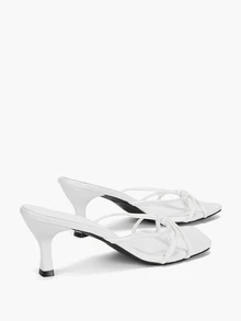 Eladyva Open Toe High Heel Flip Flops For Women, Fashion Slip-On Sandals For Dresses, Summer - White - View 4